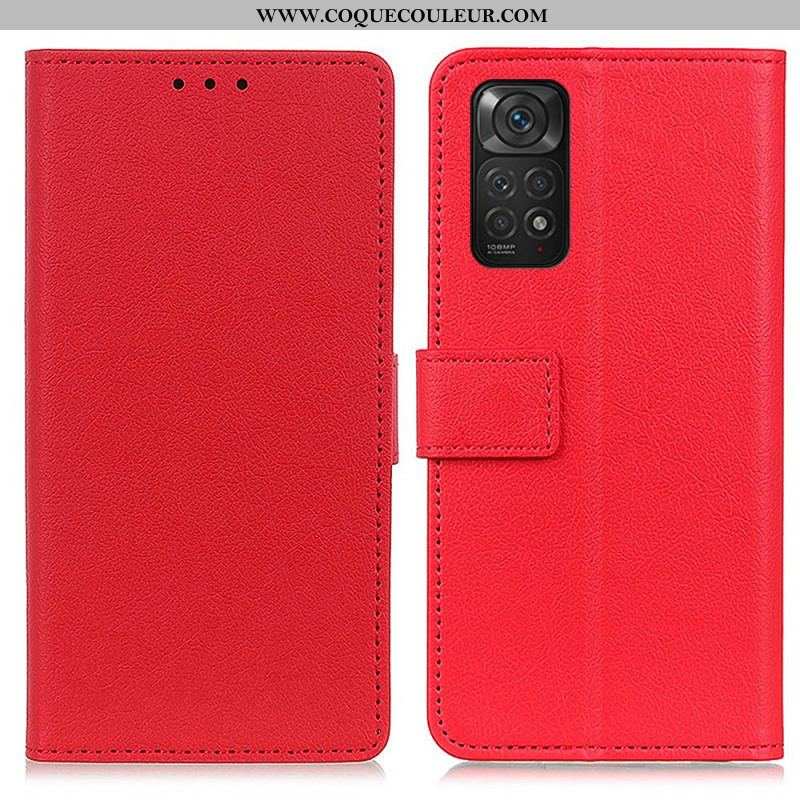 Housse Xiaomi Redmi Note 11 / 11s Simili Cuir Litchi Premium