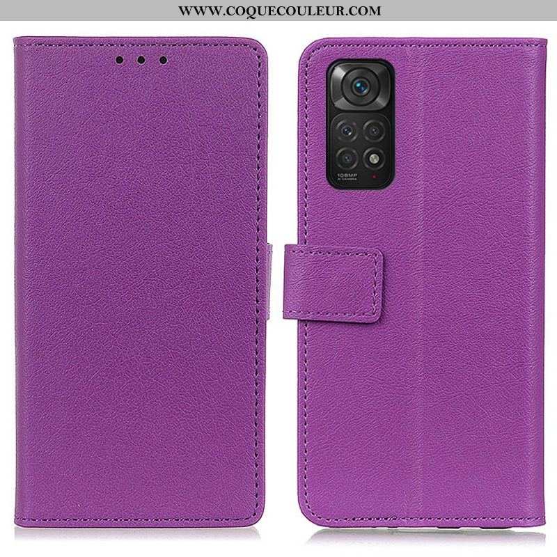 Housse Xiaomi Redmi Note 11 / 11s Simili Cuir Litchi Premium