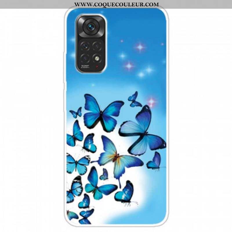 Coque Xiaomi Redmi Note 11 / 11s Papillons Bleus