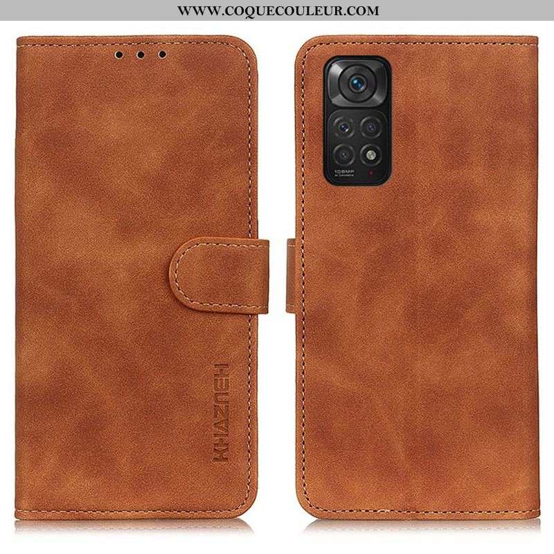 Housse Xiaomi Redmi Note 11 / 11s Effet Cuir Vintage KHAZNEH