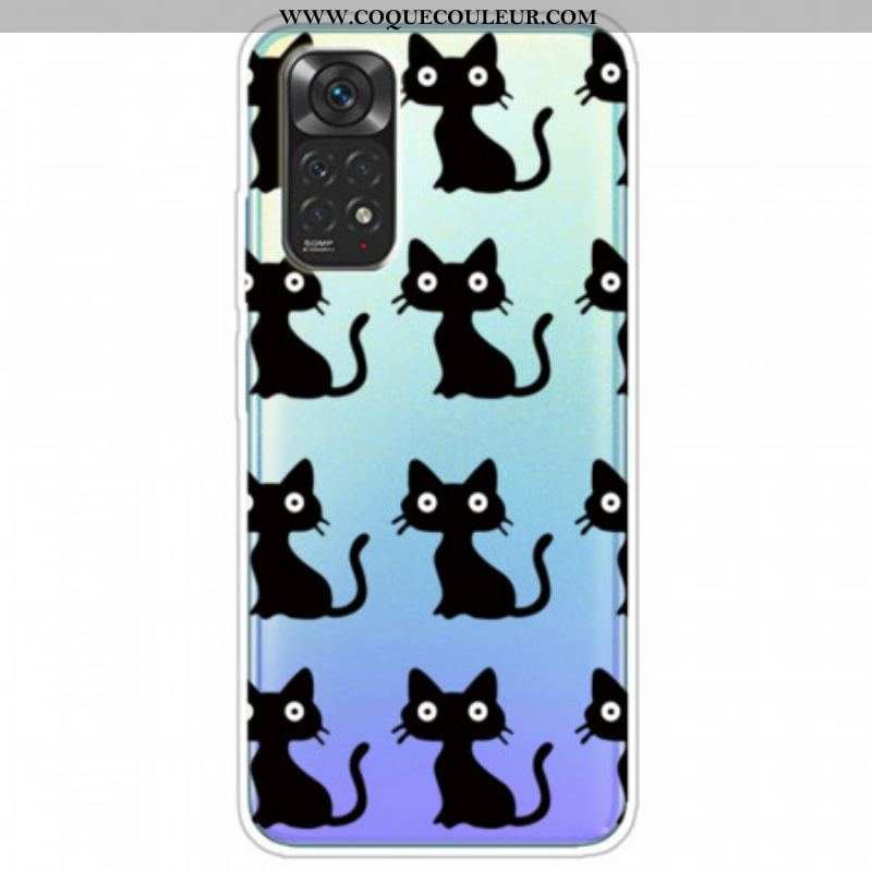 Coque Xiaomi Redmi Note 11 / 11s Multiples Chats Noirs