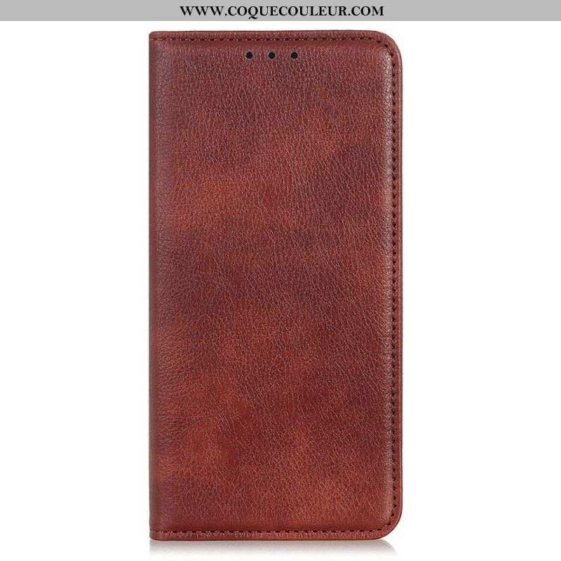 Flip Cover Xiaomi Redmi Note 11 / 11s  Cuir Litchi Fendu Texture