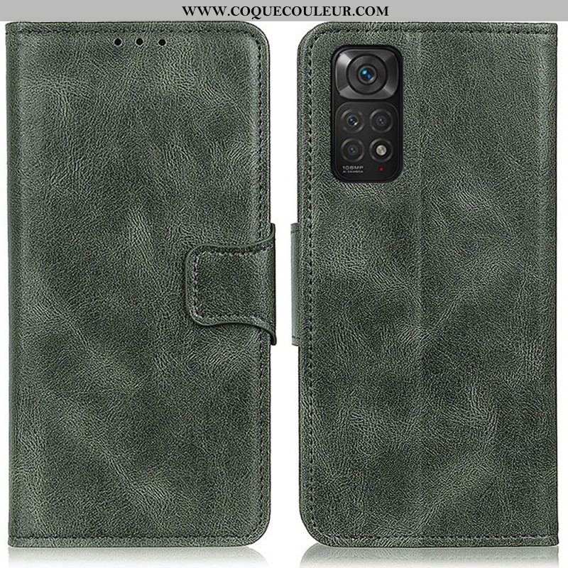 Housse Xiaomi Redmi Note 11 / 11s Effet Cuir Fermoir Réversible
