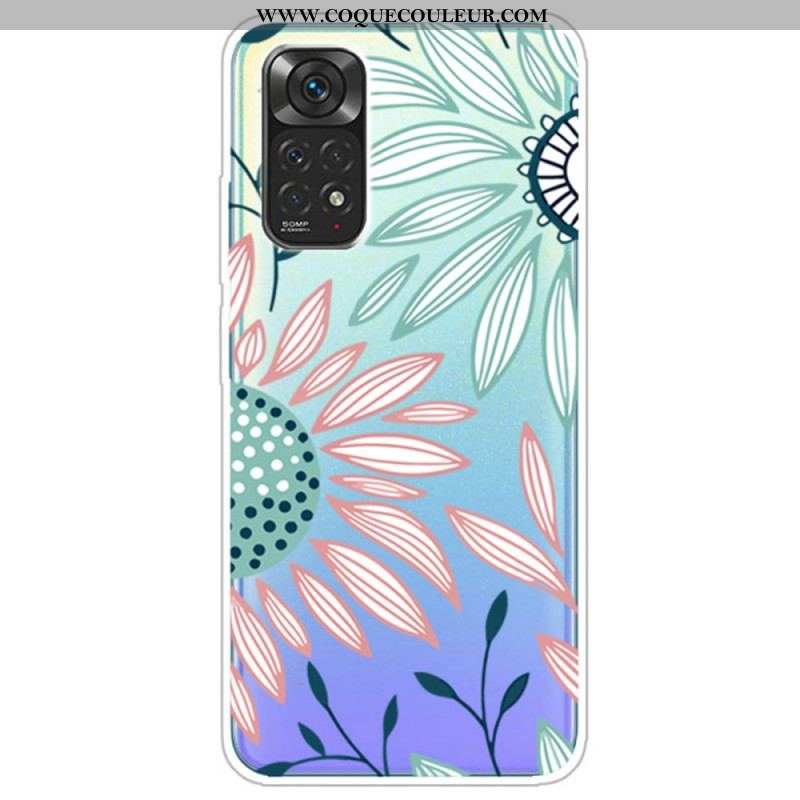 Coque Xiaomi Redmi Note 11 / 11s Transparente Fleur