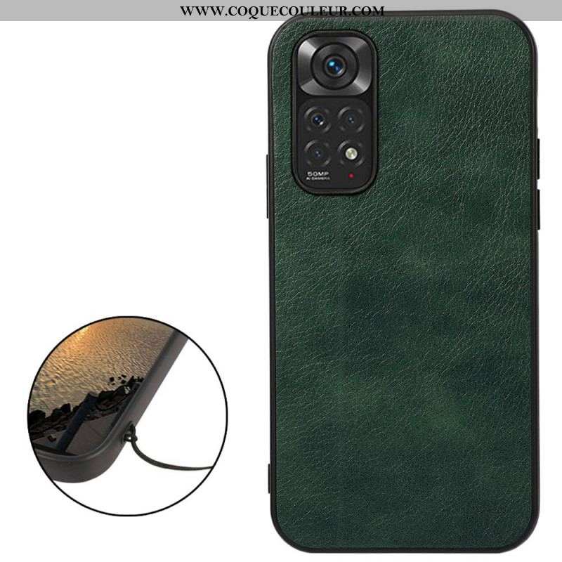 Coque Xiaomi Redmi Note 11 / 11s Simili Cuir Litchi