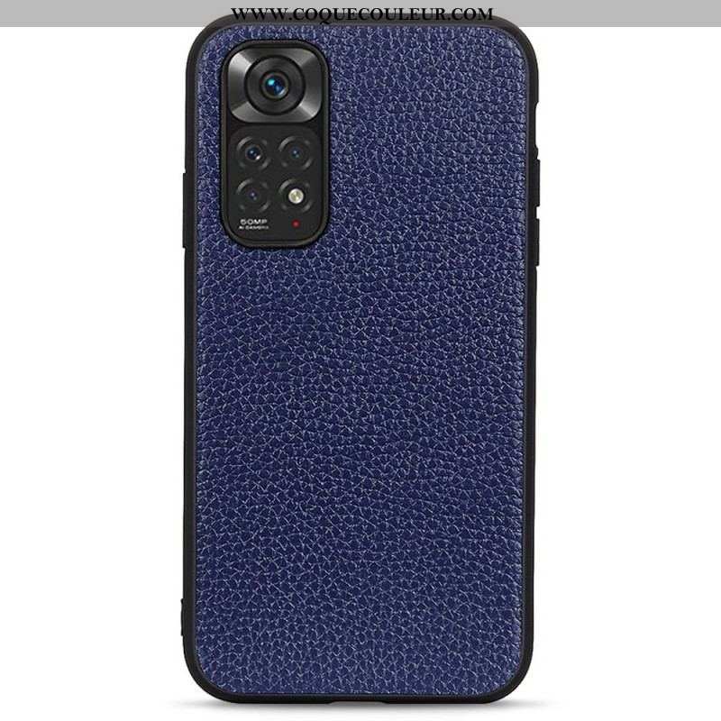 Coque Xiaomi Redmi Note 11 / 11s Cuir Litchi Véritable