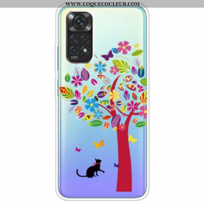 Coque Xiaomi Redmi Note 11 / 11s Chat sous l'Arbre Coloré