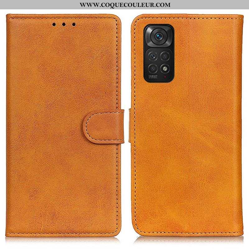 Housse Xiaomi Redmi Note 11 / 11s Effet Cuir Mat Rétro