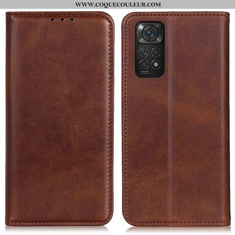 Flip Cover Xiaomi Redmi Note 11 / 11s Cuir Fendu Élégance