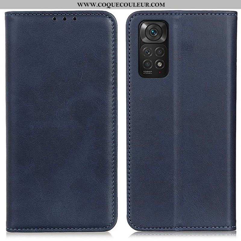 Flip Cover Xiaomi Redmi Note 11 / 11s Cuir Fendu Élégance