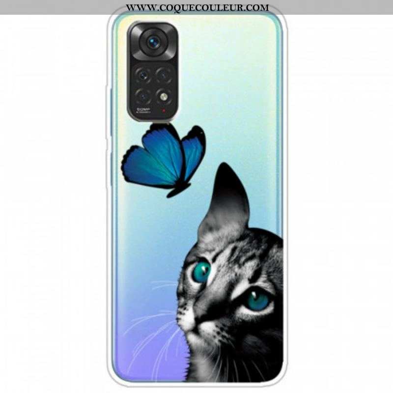 Coque Xiaomi Redmi Note 11 / 11s Chat et Papillon