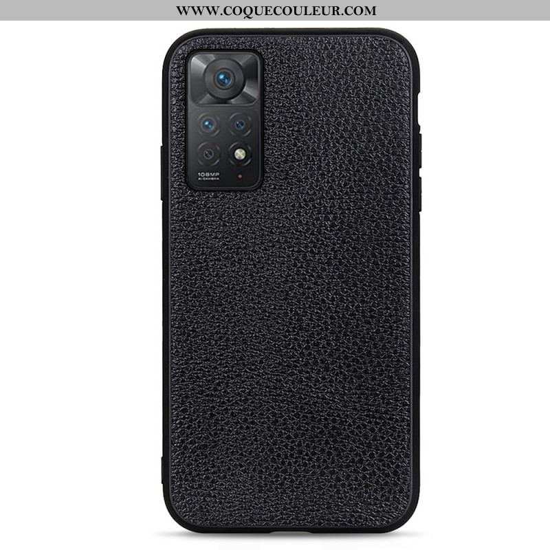 Coque Xiaomi Redmi Note 11 Pro / Note 11 Pro 5G Véritable Cuir Litchi