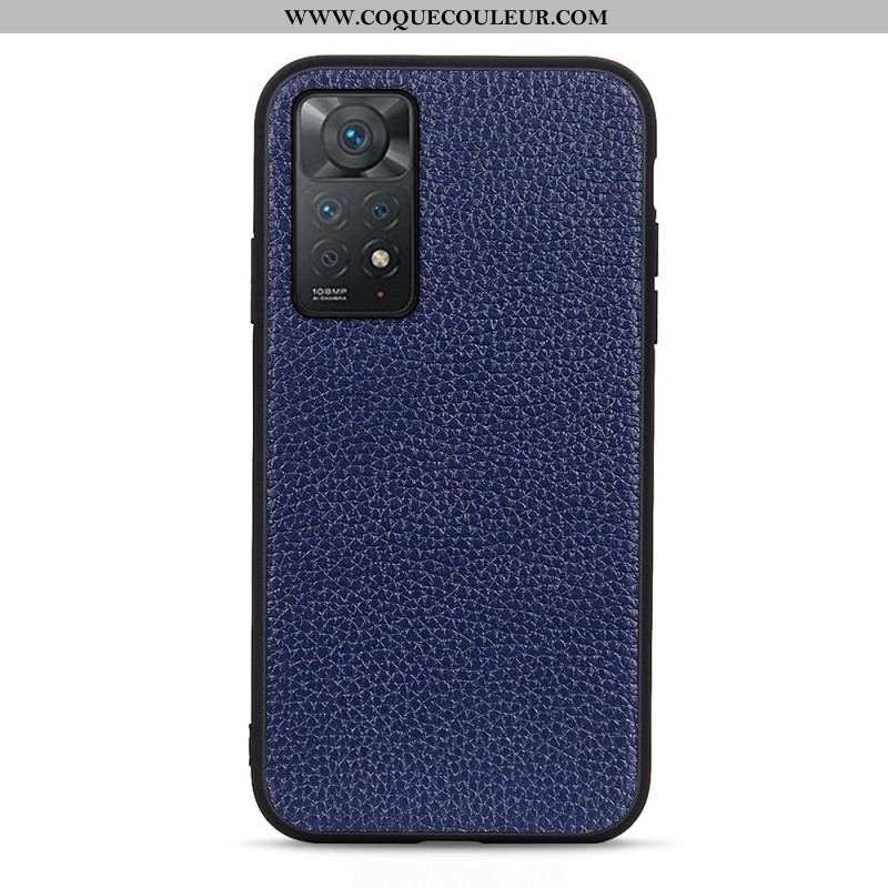 Coque Xiaomi Redmi Note 11 Pro / Note 11 Pro 5G Véritable Cuir Litchi