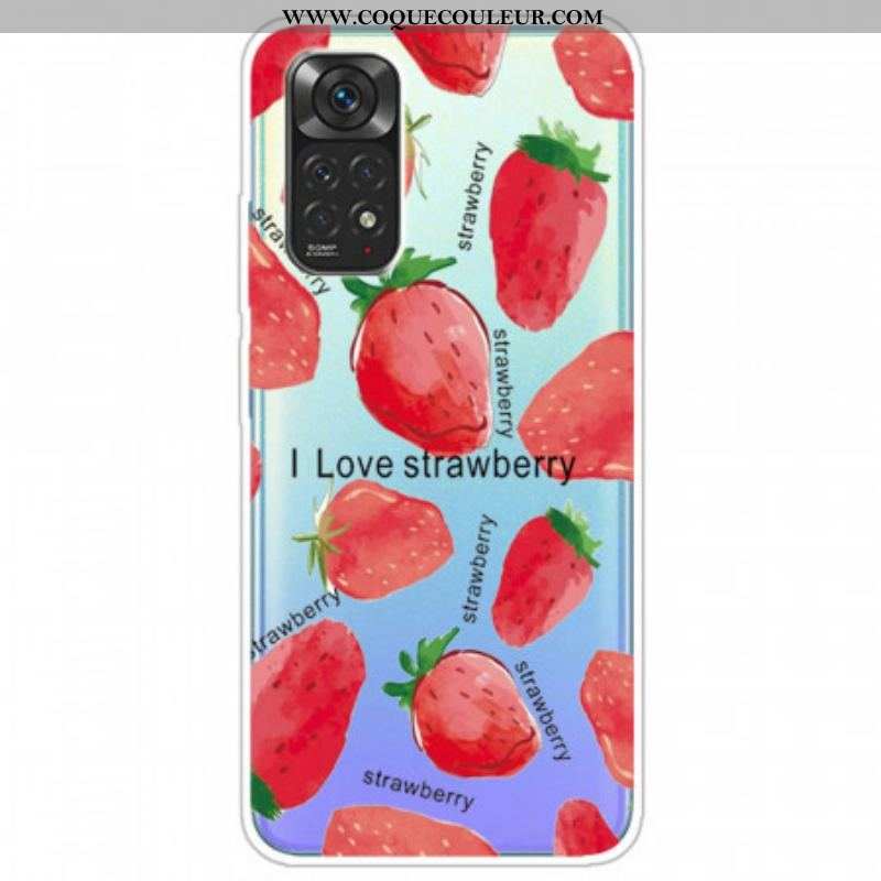 Coque Xiaomi Redmi Note 11 Pro /  Note 11 Pro 5G Fraises / i Love Strawberry