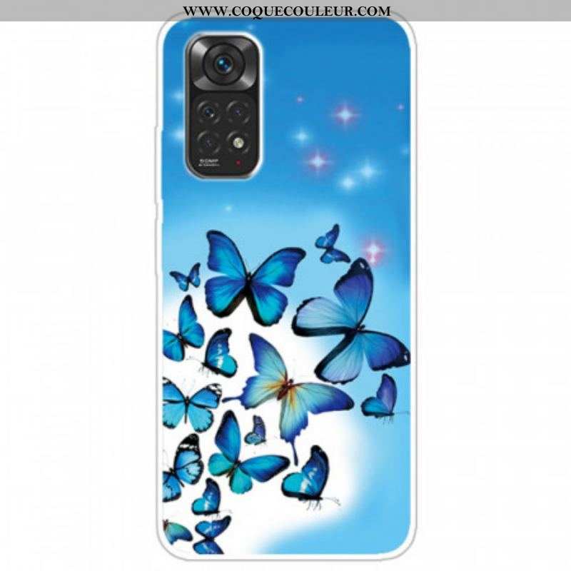 Coque Xiaomi Redmi Note 11 Pro /  Note 11 Pro 5G Papillons Bleus