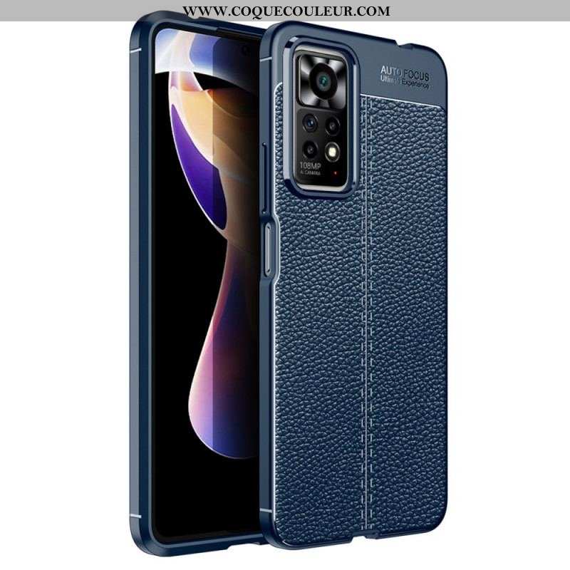 Coque Xiaomi Redmi Note 11 Pro / Note 11 Pro 5G Effet Cuir Litchi Double Line