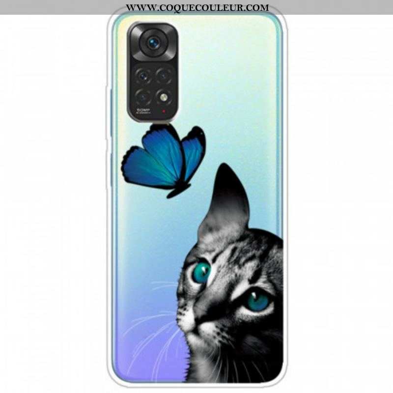 Coque Xiaomi Redmi Note 11 Pro /  Note 11 Pro 5G Chat et Papillon