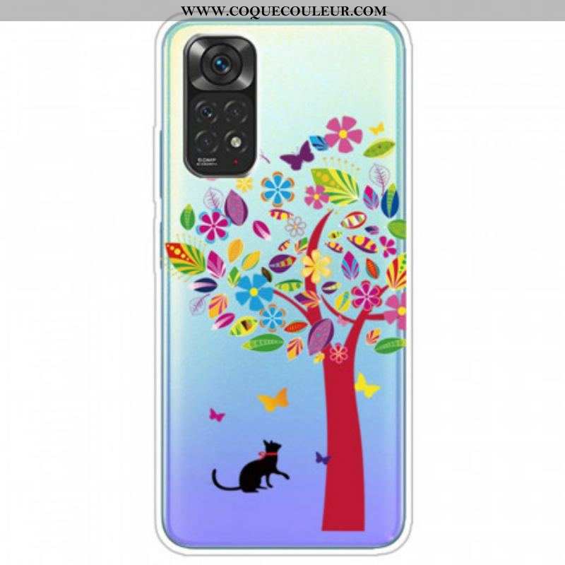 Coque Xiaomi Redmi Note 11 Pro /  Note 11 Pro 5G Chat sous l'Arbre Coloré