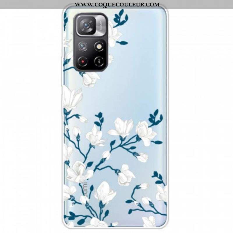 Coque Xiaomi Redmi Note 11 Pro Plus 5G Fleurs Blanches