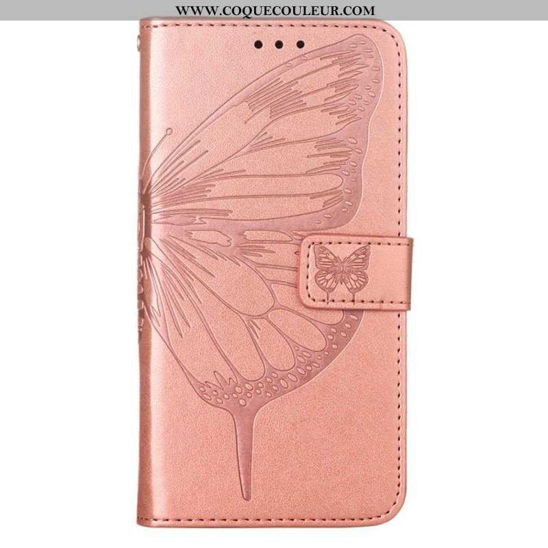 Housse Xiaomi Redmi Note 11 Pro Plus 5G Papillon Design avec Lanière