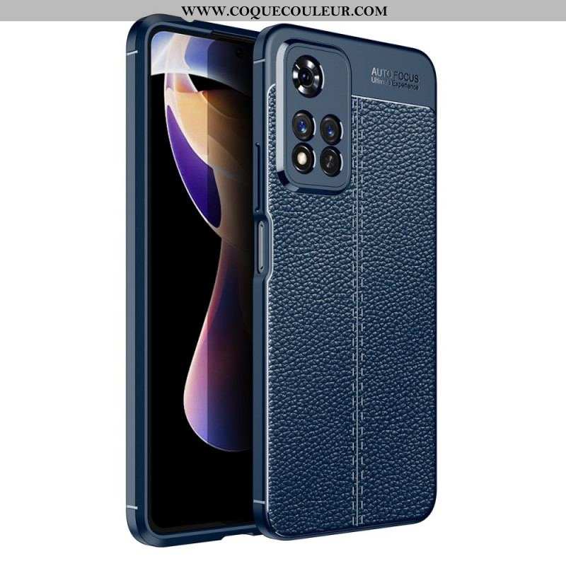 Coque Xiaomi Redmi Note 11 Pro Plus 5G Effet Cuir Litchi Double Line