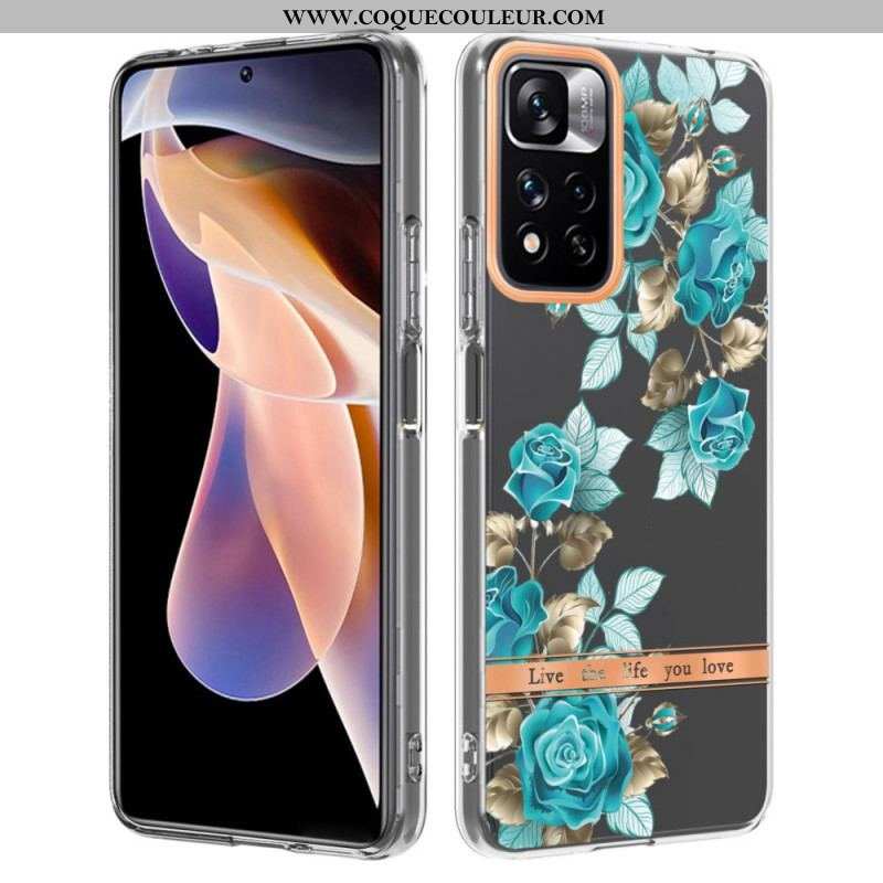 Coque Xiaomi Redmi Note 11 Pro Plus 5G Transparente Florale