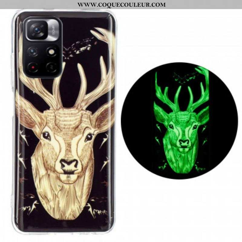 Coque Xiaomi Redmi Note 11 Pro Plus 5G Cerf Majestueux Fluorescente