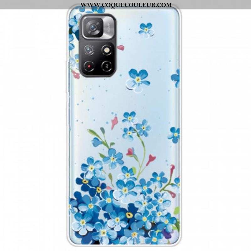 Coque Xiaomi Redmi Note 11 Pro Plus 5G Bouquet de Fleurs Bleues