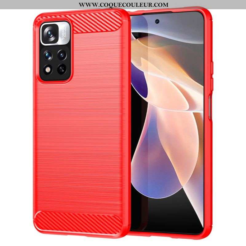 Coque Xiaomi Redmi Note 11 Pro Plus 5G Fibre Carbone Brossée