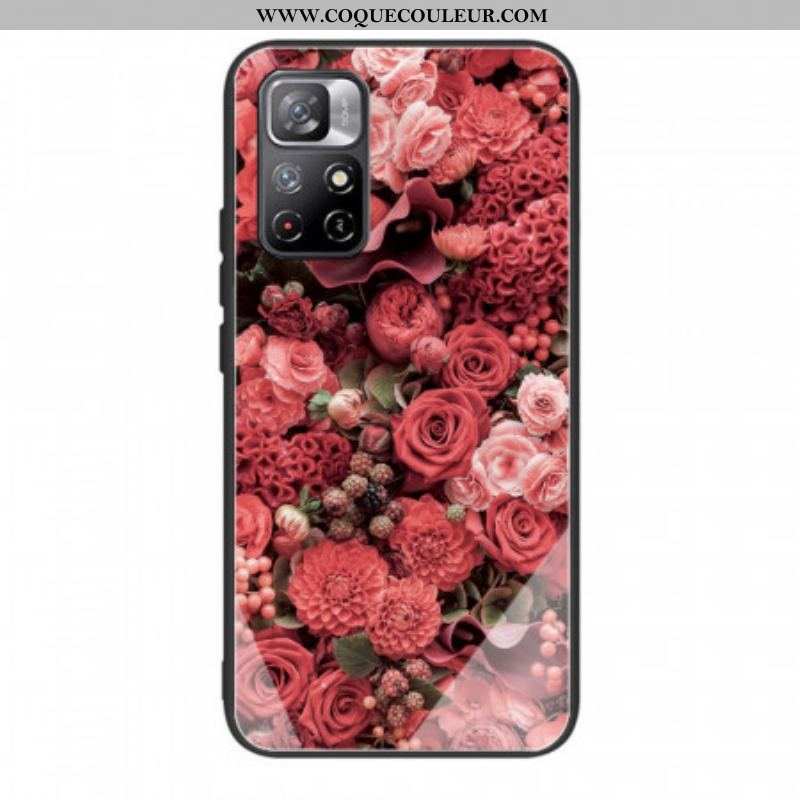 Coque Xiaomi Redmi Note 11 Pro Plus 5G Verre trempé Fleurs Roses