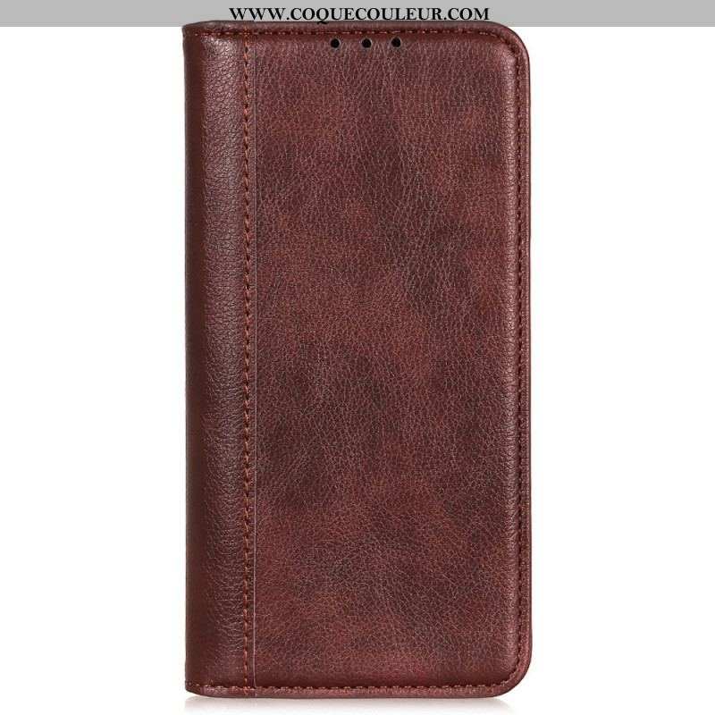 Flip Cover Xiaomi Redmi Note 12 4G Cuir Fendu Vintage