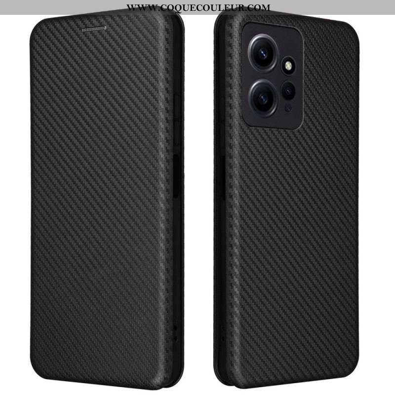 Flip Cover Xiaomi Redmi Note 12 4G Fibre Carbone