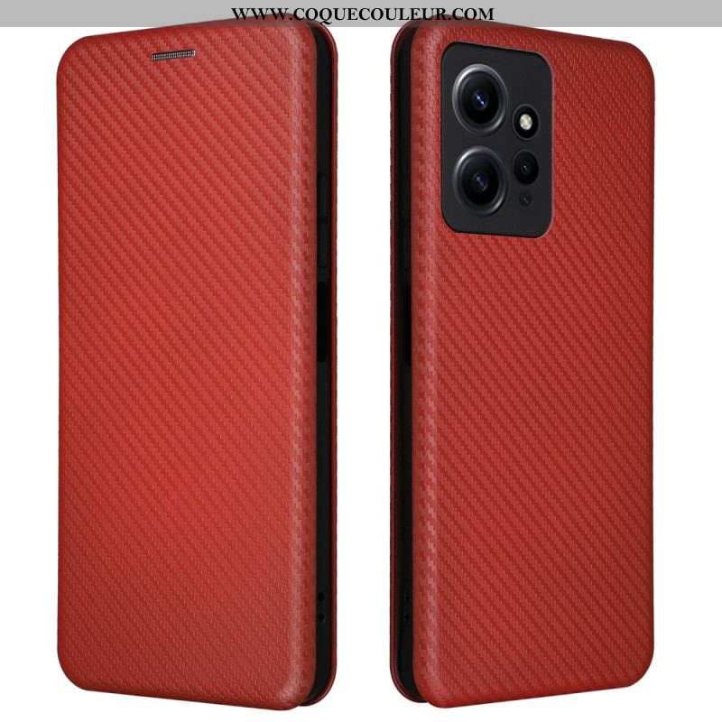 Flip Cover Xiaomi Redmi Note 12 4G Fibre Carbone