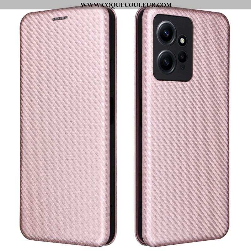 Flip Cover Xiaomi Redmi Note 12 4G Fibre Carbone