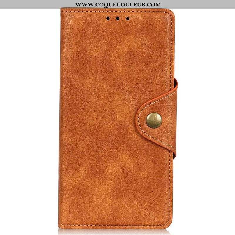 Housse Xiaomi Redmi Note 12 4G Simili Cuir Bouton Magnétique