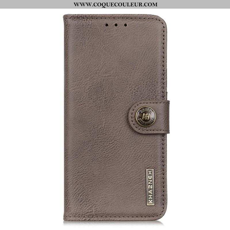 Housse Xiaomi Redmi Note 12 4G Simili Cuir Rétro KHAZNEH