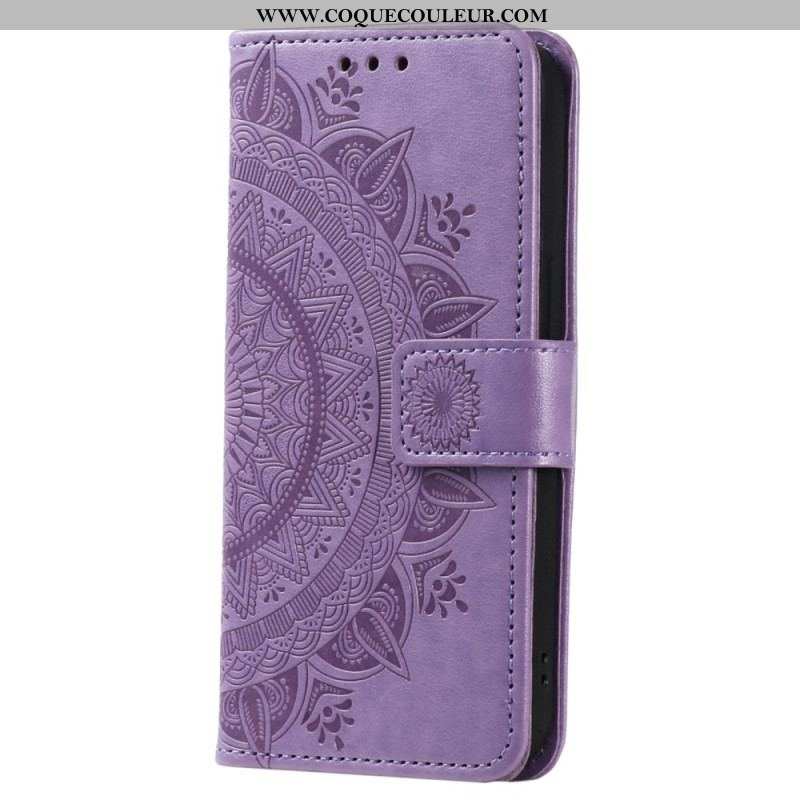 Housse Xiaomi Redmi Note 12 4G Mandala Soleil avec Lanière