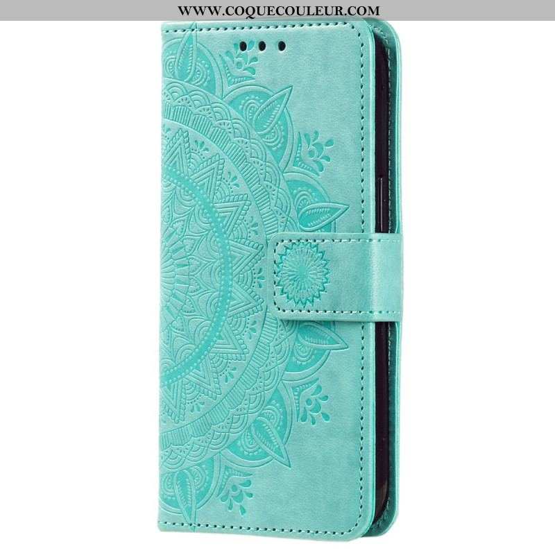 Housse Xiaomi Redmi Note 12 4G Mandala Soleil avec Lanière