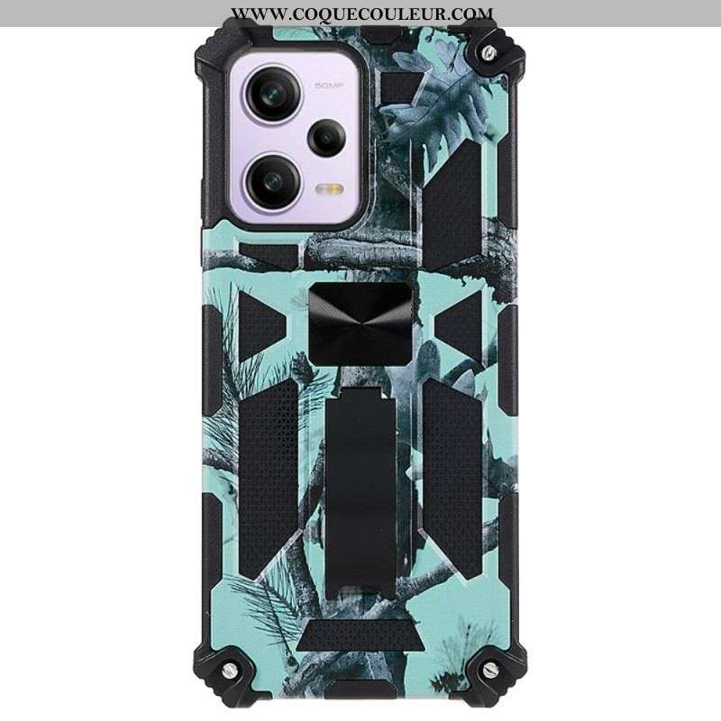 Coque Xiaomi Redmi Note 12/Poco X5 5G Camouflage Support Amovible