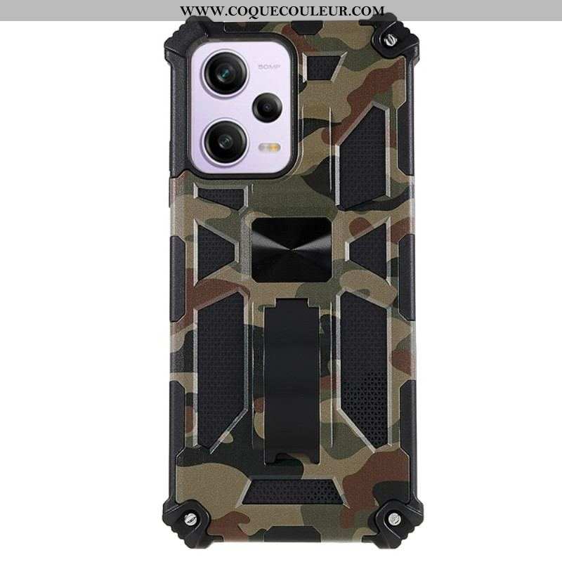 Coque Xiaomi Redmi Note 12/Poco X5 5G Camouflage Support Amovible