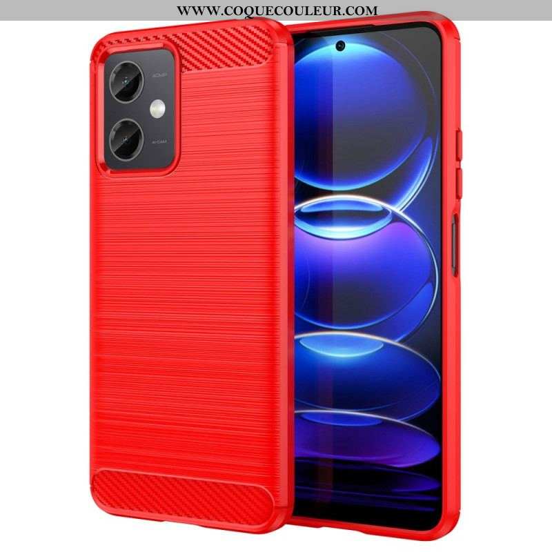 Coque Xiaomi Redmi Note 12/Poco X5 5G Fibre Carbone Brossée