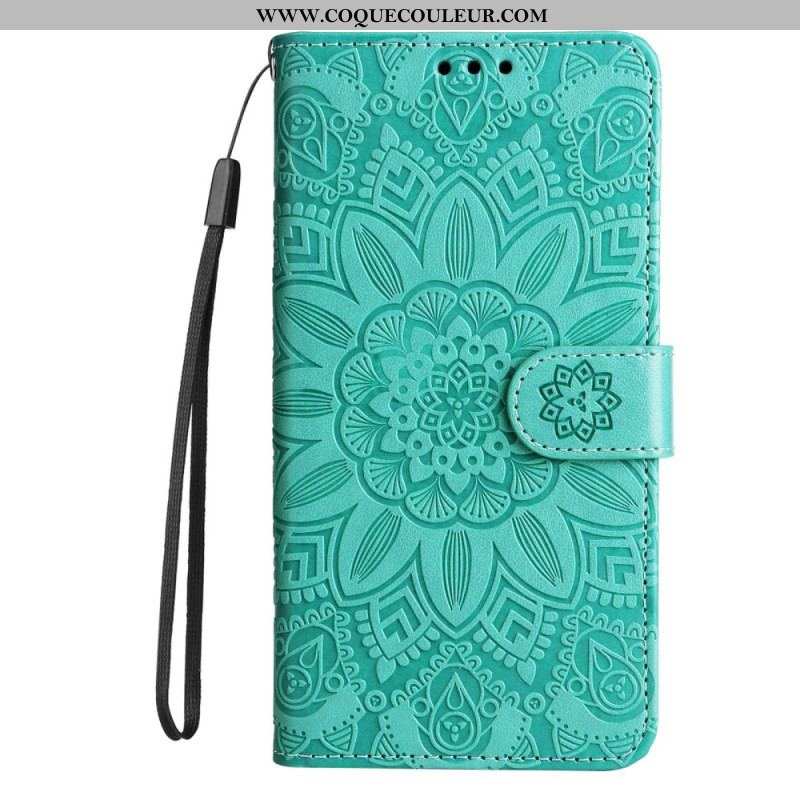 Housse Xiaomi Redmi Note 12/Poco X5 5G Déco Mandala à Lanière