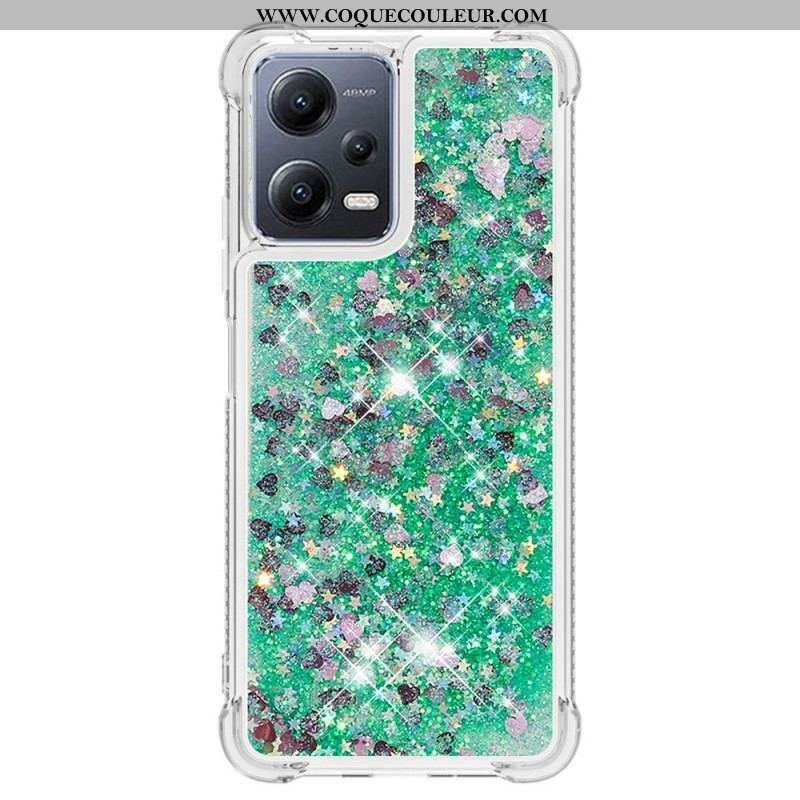 Coque Xiaomi Redmi Note 12/Poco X5 5G Paillettes Colorées