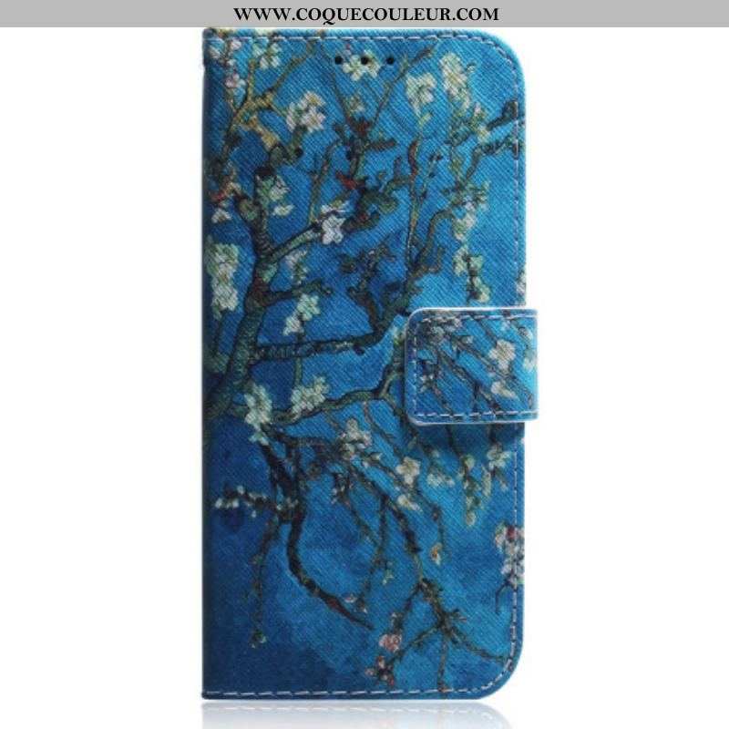 Housse Xiaomi Redmi Note 12/Poco X5 5G Peinture Branches à Lanière