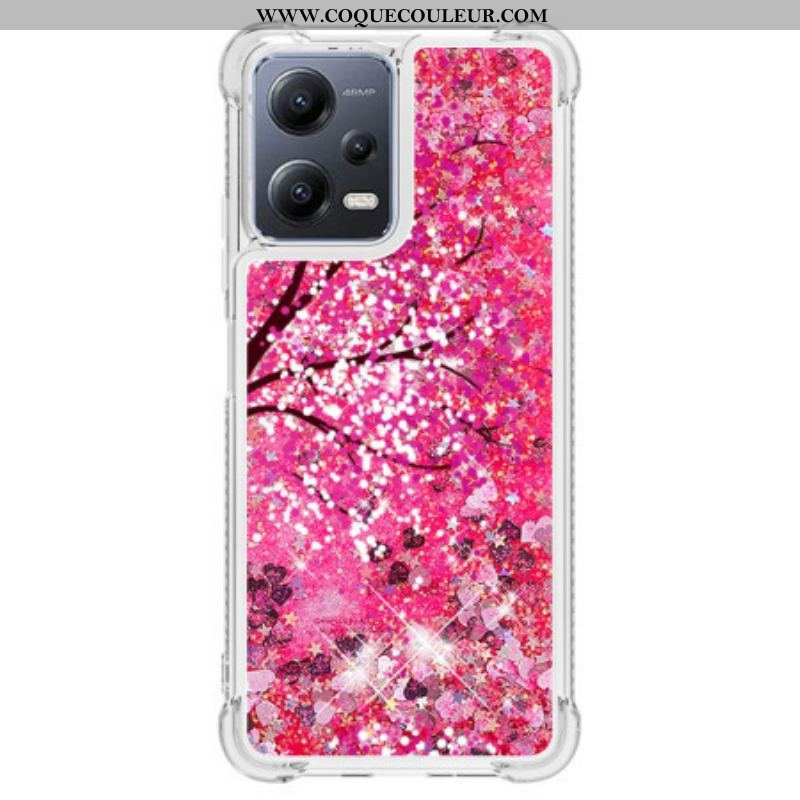 Coque Xiaomi Redmi Note 12/Poco X5 5G Paillettes Arbre