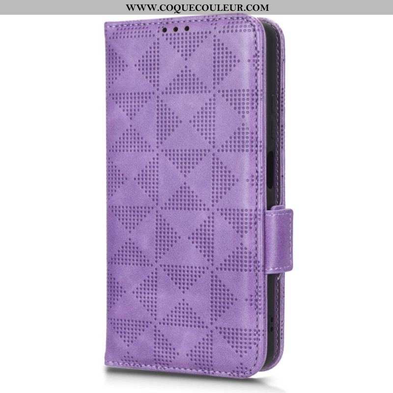 Housse Xiaomi Redmi Note 12/Poco X5 5G Triangles avec Lanière
