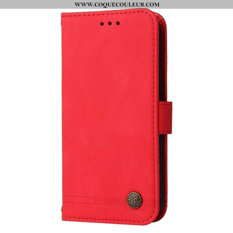 Housse Xiaomi Redmi Note 12/Poco X5 5G Style Cuir avec Rivet Décoratif