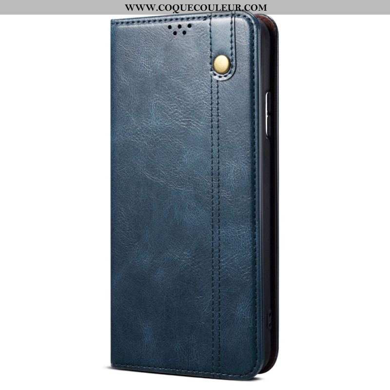 Flip Cover Xiaomi Redmi Note 12/Poco X5 5G Simili Cuir Ciré