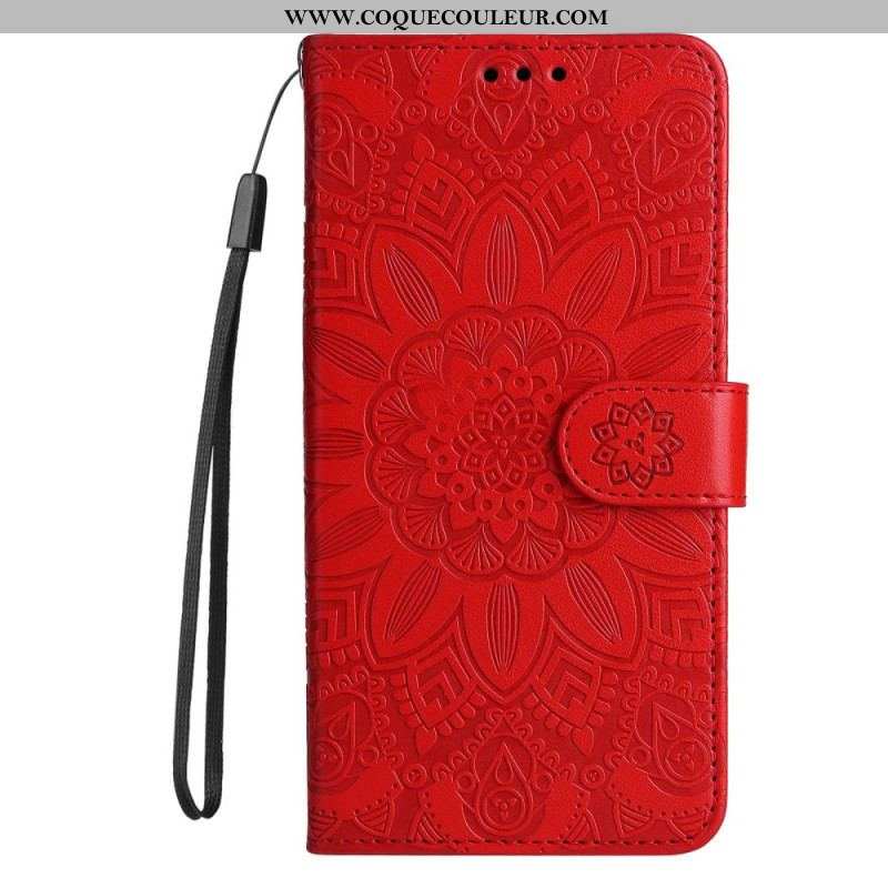 Housse Xiaomi Redmi Note 12 Pro Déco Mandala à Lanière