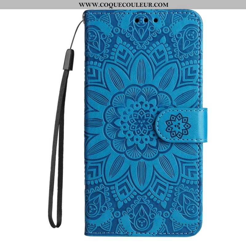 Housse Xiaomi Redmi Note 12 Pro Déco Mandala à Lanière